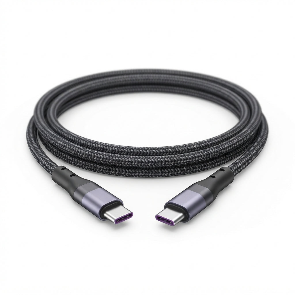 كابل ZUZG فائق السرعة بجديلة معدنية (USB-A إلى Type-C، بقدرة 120 واط)