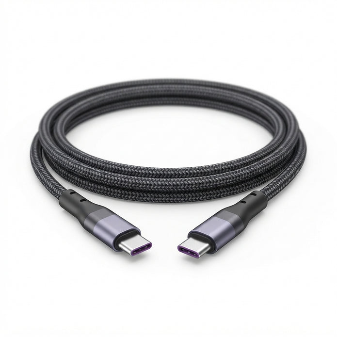 كابل ZUZG فائق السرعة بجديلة معدنية (USB-A إلى Type-C، بقدرة 120 واط)