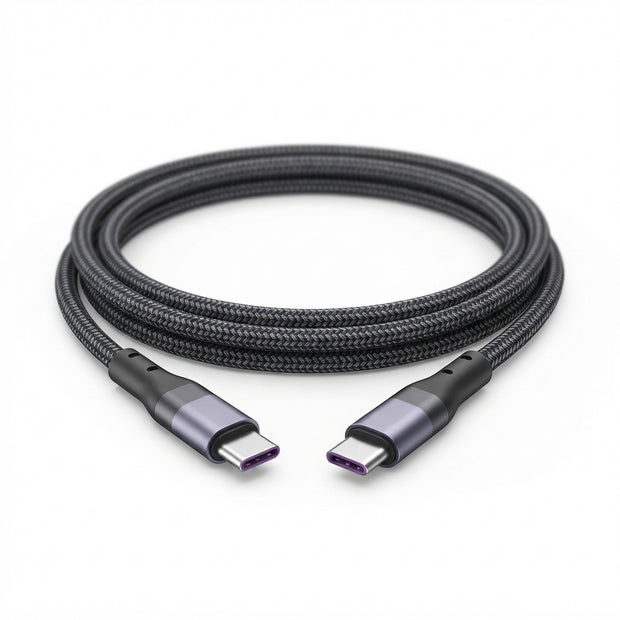كابل ZUZG فائق السرعة بجديلة معدنية (USB-A إلى Type-C، بقدرة 120 واط)