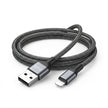 كابل ZUZG معدني مجدول من USB-A إلى Lightning للشحن السريع
